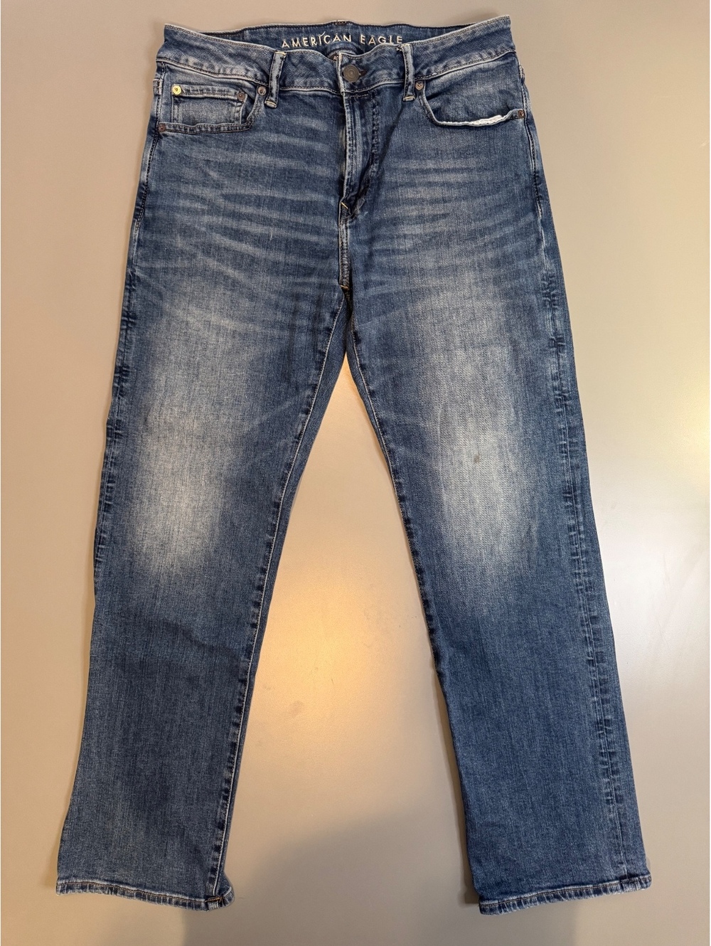 American Eagle Men's Blue Airflex+ Stretch Denim Jeans Size 34x32